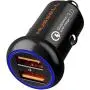 Car Charger Adapter, Metal USB Car Charger by HUSSELL - High Performance Aluminum 2 Port Car Phone Charger, Fast Charge 3.0 + 6A/36W - Compatible w/ iPhone Android & Any Cell Phone