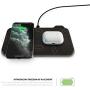 ZENS Liberty 16 Coil Dual Wireless Charging Pad with Fabric Surface - 2x15W Output - Supports Apple and Samsung Fast Charge - Works with All Phones with Wireless Charging