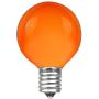 Novelty Lights 25 Pack G50 Outdoor Patio Globe Replacement Bulbs, Orange, E17/C9 Intermediate Base, 7 Watt