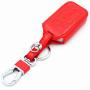 WFMJ Red Leather for Honda Accord Pilot Civic CR-V CR-Z HR-V 4 Buttons Smart Key Chain Cover Case Fob