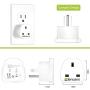 UK to US America Plug Adapter , LENCENT 2 PACK Grounded USA Visitors Travel Converter , Converts all TYPE G Plugs from United Kingdom UK Singapore Malaysia UAE Ireland Malta Hongkong and etc. (Type B)