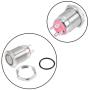uxcell Momentary Metal Push Button Switch 12mm Mounting Dia 2A 1NO 3-6VAC/DC Red LED Light