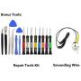 KOTTO Anti-Static ESD Safe Magnetic Soldering Mat, Silicone Repair Mat, includes Repair Tools Kit and Anti Static Grounding Wire for BGA Soldering Iron, Heat Gun, Cell Phone Laptop (18 x 12 inch)