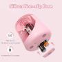 Battery Powered Electric Pencil Sharpener, Fast Sharpen, Suitable for No.2/Colored Pencils(6-8mm), School/Classroom/Office/Home（2 AA batteries，2 replacement blades and 1 brush included） (Pink)