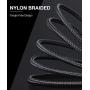 Lightning iPhone Charger Cable 2-Pack 6ft, JSAUX[Apple MFi Certified] Nylon Braided USB Fast Charging Cord Compatible with iPhone X Xs XR / 8/8 Plus / 7/7 Plus / 6 /6S Plus / 5 /5S / iPad(Grey)