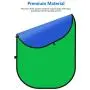 Neewer Chromakey Backdrops, Double-Sided Green Screen and Blue Screen, 2-in-1 Collapsible and Reversible Background for Photography, Gaming and Live Streaming, 5’×6.6’/1.5m×2m