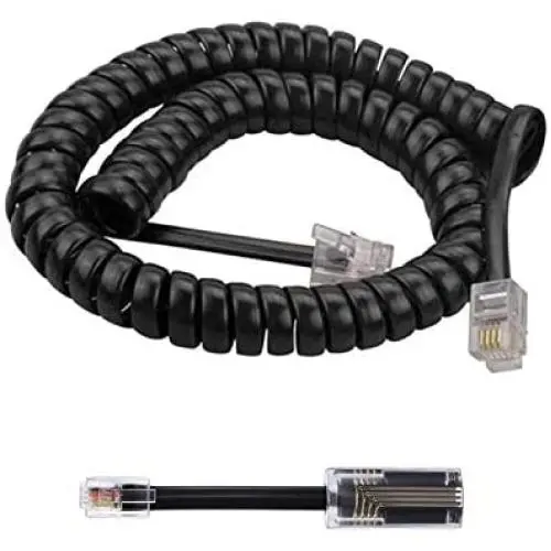 Telephone Cord Detangler,AIMIJIA Black Coiled Telephone Handset Cord 6 Ft Uncoiled(1.1 Ft Coiled) and (Handset Cord+Detangler) Telephone Cord Detangler,AIMIJIA Black Coiled Telephone Handset Cord 6 Ft Uncoiled(1.1 Ft Coiled) and (Handset Cord+Detangler)