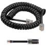 Telephone Cord Detangler,AIMIJIA Black Coiled Telephone Handset Cord 6 Ft Uncoiled(1.1 Ft Coiled) and (Handset Cord+Detangler)