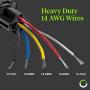 ONLINE LED STORE 6 Pack Bosch Style 5-Pin 12V Relay Kit [Interlocking Harness Socket Holder] [14 AWG Hot Wires] [SPDT] [30/40 Amp] 12 Volt Automotive Relays for Auto Fan Cars