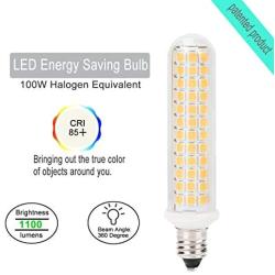 E11 LED Bulb, Mini Candelabra Base, 100W 120W Halogen Bulb Replacement, 9W, 1100LM, AC120V, Dimmable E11 LED Light Bulb, Patented Product, for Indoor Decorative Lighting, Warm White 3000K, 4-Pack