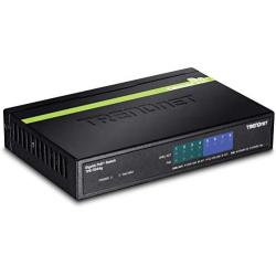 TRENDnet 8-Port Gigabit GREENnet PoE+ Switch,TPE-TG44G, 4 x Gigabit PoE/PoE+ Up to 30 Watts/Port, 4 x Gigabit, 61W Power Budget, 16 Gbps Switch Capacity, Ethernet Unmanaged Switch, Lifetime Protection Black