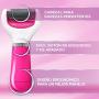 Scholl Velvet Smooth Electric Foot File, Pink with Diamond Crystals by Scholl
