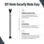 SABRE HS-DSB Adjustable 2-in-1 Home Bar, Strong Scratch-Proof Grip, Removable Door Knob Top Sliding Doors, Portable & Easy to Use for Apt & Travel Security