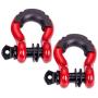 N/N TYT Shackles 3/4'' D Ring Shackle 2 Pack kit (Red - Black)