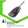 SCITOO 1PC Replacement for 3 Buttons Pad Outer Cover Keyless Entry Remote Car Key Fob Case 2004-2012 Dodge Jeep Buick Chrysler FCC 25695955