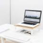 VIVO 15 inch Monitor Riser, Wood and Steel Desktop Stand, Ergonomic Desk and Tabletop Organizer, Light Wood and White, STAND-V000WS