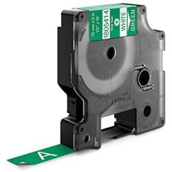 DYMO Rhino Adhesive Vinyl Label Tape, 1/2-inch, 18-foot Cassette, Green (1805414)