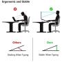 AICHESON Portable Laptop Stand, Adjustable Height 1.16 LB Ergonomic Ventilated Computer Stands Compatible with Apple MacBook, X5 Black
