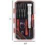 Electronic Repair Tech Tool Kit-15 Piece Set with Precision Screwdriver, Bits, Suction Cup and More For Repairing Cell Phone/Tablet/Laptop By Stalwart