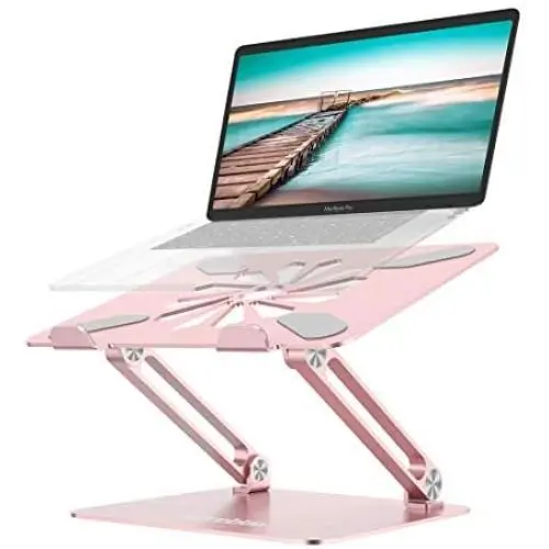 Laptop Stand, Adjustable Computer Riser Notebook Holder for Laptop, Ergonomic Foldable Portable Laptop Lift for Desk, Compatible for Apple MacBook Pro/Air, Dell, Lenovo, ASUS , HP, (10-17 inches) PC