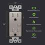 TOPGREENER Smart Wi-Fi Outlet with Energy Monitoring, Tamper-Resistant, Control Lighting and Appliances from Anywhere, in-Wall, No Hub Required, Compatible with Alexa and Google Assistant, Nickel
