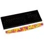 3M Gel Wrist Rest for Keyboards, Soothing Gel Comfort with Durable, Easy to Clean Cover, 18'', Fun Daisy Design (WR308DS)
