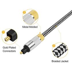 CableCreation Optical Audio Cable 12FT, Slim Optical Cable Digital Audio Cable with Gold Plated for Home Theater, Sound Bar, TV, PS4, Xbox, Playstation &More, 3.6M