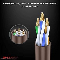 Ethernet Cable, 50 Feet. Cat 6 High Speed LAN Network, Internet Cord RJ45. 150Ft Cat6, Brown, Cables Pure Copper, UL