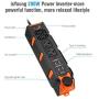 isYoung 200W Car Power Inverter, AC Inverter Car Plug Converter with 4 USB Ports（2.4A）2 AC Outlets 1 Type-c Port 1 DC Cigarette Lighter