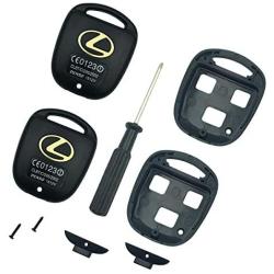 Not Needed for Cutting-Key Shell Replacement for Lexus ES300 ES330 GS300 GS400 GS430 GX470 IS300 LS400 LS430 LX470 RX300 RX330 RX350 RX400h RX450h SC430 Key Fob Cover with Screwdriver (Pack 2)