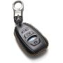 Vitodeco Leather Keyless Remote Smart Key Fob Case Cover with a Key Chain for 2014-2021 Subaru Forester, Impreza, Outback, WRX, BRZ, XV Crosstrek (4-Button, Black)