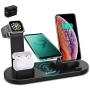 Kertxin Wireless Charger Stand,4 in 1 Wireless Charging Station Dock for Apple Watch iWatch SE/6/5/4/3/2/1, Airpods,iPhone Series 12/12Pro/11/11 Pro Max/X/Xs/XR/8 Plus/8,Samsung Galaxy S10 S9