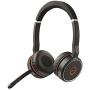 Jabra Evolve 75 UC Stereo Wireless Bluetooth Headset / Music Headphones Including Link 370 (U.S. Retail Packaging), Black