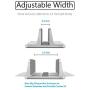 Adjustable Laptop Stand Dock | Compatible with All Laptops | Vertical Modern Aluminum Custom Fit Desktop Space-Saving & Portable (Silver)