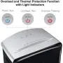 Bonsaii Updated 12-Sheet Micro Cut Paper Shredder with 30-Minute Continuous Running Time, Credit Card Shredders for Office with Pullout Basket, Black(C221-B)