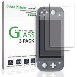 amFilm Tempered Glass Screen Protector for Nintendo Switch Lite 2019 (3-Pack)