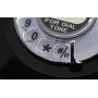 Opis 60s Cable with Classic United States Rotary Dial Inlay: Designer Retro Phone/Rotary Dial Telephone/Retro Style Phone/Vintage Telephone/Classic Desk Phone with Rotary Dialler (Black)