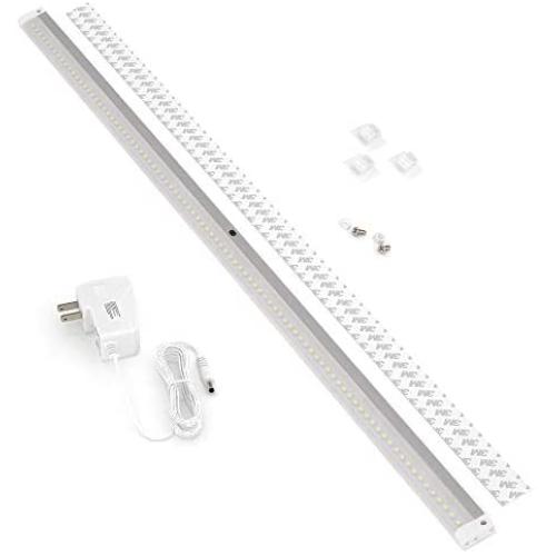 EShine White Finish LED Dimmable Under Cabinet Lighting - Extra Long 40 Inch Panel, Hand Wave Activated - Touchless Dimming Control, Cool White (6000K)
