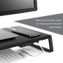 Monitor Stand Riser with USB Ports,Aluminum Computer Riser Support Transfer Data Keyboard Storage Desk Organizer for Laptop,Computer,iMac,Printer