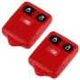 Key Fob fits 1998-2016 Ford Lincoln Mercury Mazda Keyless Entry Remote (Red), Set of 2