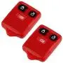 Key Fob fits 1998-2016 Ford Lincoln Mercury Mazda Keyless Entry Remote (Red), Set of 2