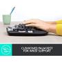 Logitech MK550 Wireless Wave Keyboard and Mouse Combo - Includes Keyboard and Mouse, Long Battery Life, Ergonomic Wave Design - Black