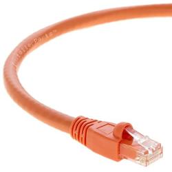 InstallerParts Ethernet Cable CAT6A Cable UTP Booted 75 FT - Orange - Professional Series - 10Gigabit/Sec Network/High Speed Internet Cable, 550MHZ