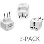 BESTEK Italyl Travel Plug Adapter, Grounded Universal Type L Plug Adapter Italy to US Adapter - Ultra Compact for Italy, Chile, Maldives, Uruguay and More, 3 Pack
