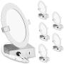 6 Inch LED Recessed Lighting with Junction Box, Comzler Dimmable LED Recessed Downlights Ceiling Lights, 12W 100W Equivalent, 5000K Daylight, 850 Lumen, 6 Pack Can Lights