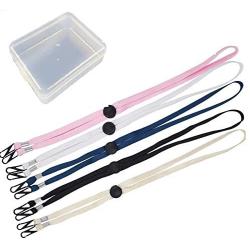 Face Mask Lanyards 5 Pack - Mask Storage Case 1pack - Convenient and Adjustable Mask Holder & Hanger - Comfortable Around The Neck - Ear Pain Relieved - Easy Use for Adults and Kids by HanSoar