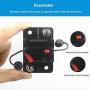 WOHHOM 30 Amp Circuit Breaker with Manual Reset 12V-36V DC Waterproof Surface Mount for Car Audio Rv Marine Boat Truck Trolling Motors, 30-300A Car Speaker Resettable Fuse