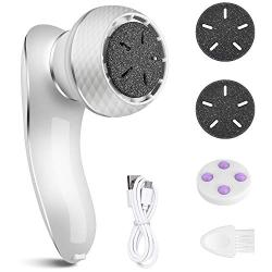 Electric Foot File, Rechargeable Callus Remover Pedicure Tools for Feet Hard Skin Remover Electronic Callus Shaver Kit for Cracked Heels and Dead Skin 3 Professional Electronic Feet Care Grind Head