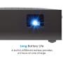 Optoma LV130 Mini Projector, Bright and Ultra Portable LED Cinema in Your Pocket, 4.5 Hour Built-in Battery, HDMI, USB, DLP Projector with Amazing Colors
