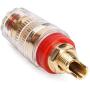 2 Pairs 4mm Banana Plug Socket Connector Binding Post for Amplifier Speaker Terminal Socket Connector & Audio Video Cable Plugs & Adapter (Large-Short)